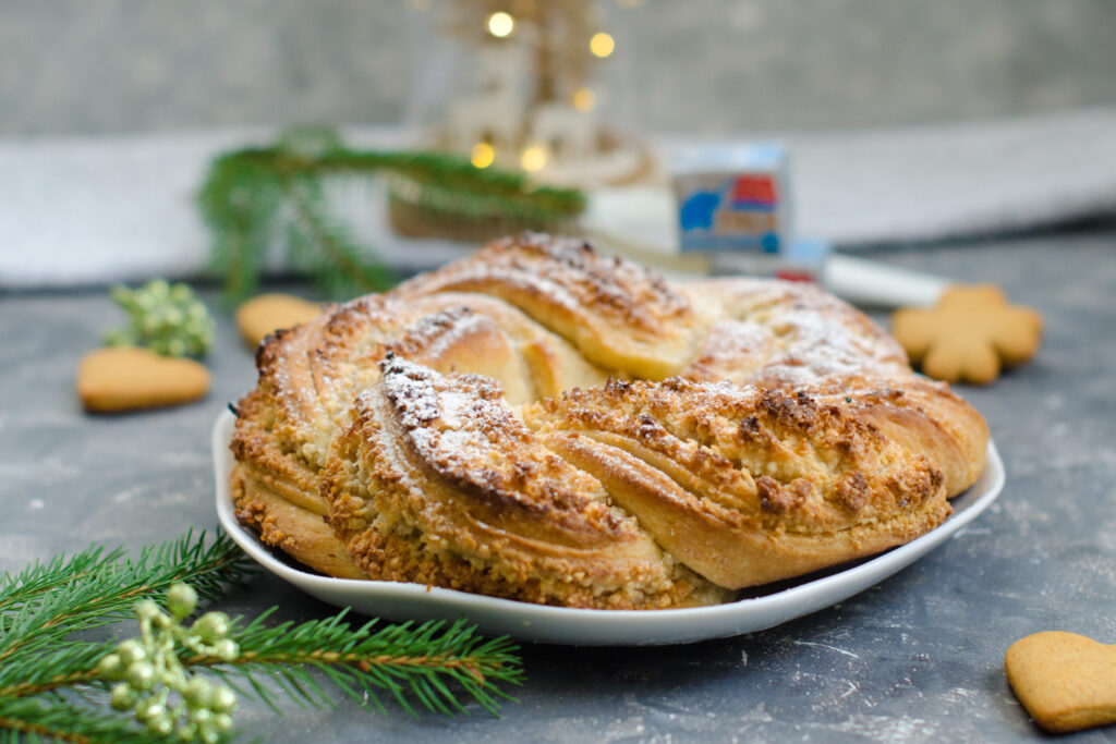 Vianočný mandľový veniec