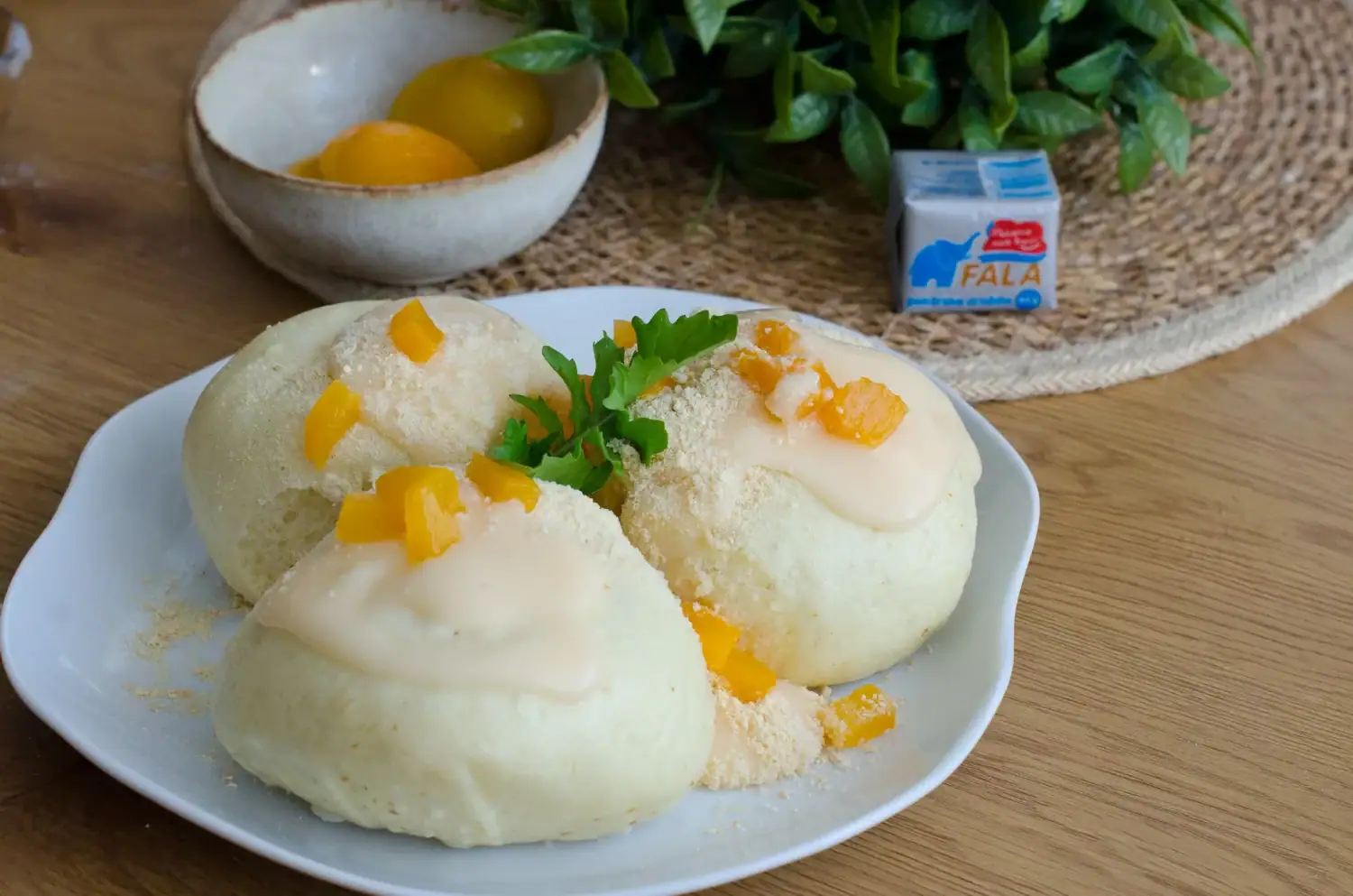 Parené buchty plnené marhuľami