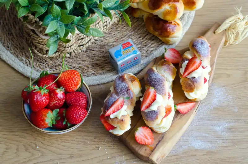 Plnené vanilkové pudingáče